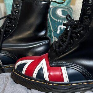 Dr. Martens Union Jack British Flag Black Boots